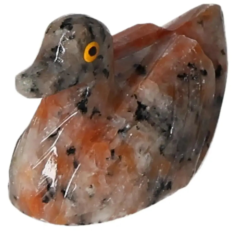 Carved Dolomite Duck by Sylvia Crystals, showcasing premium craftsmanship and calming properties, made from quality dolomite.