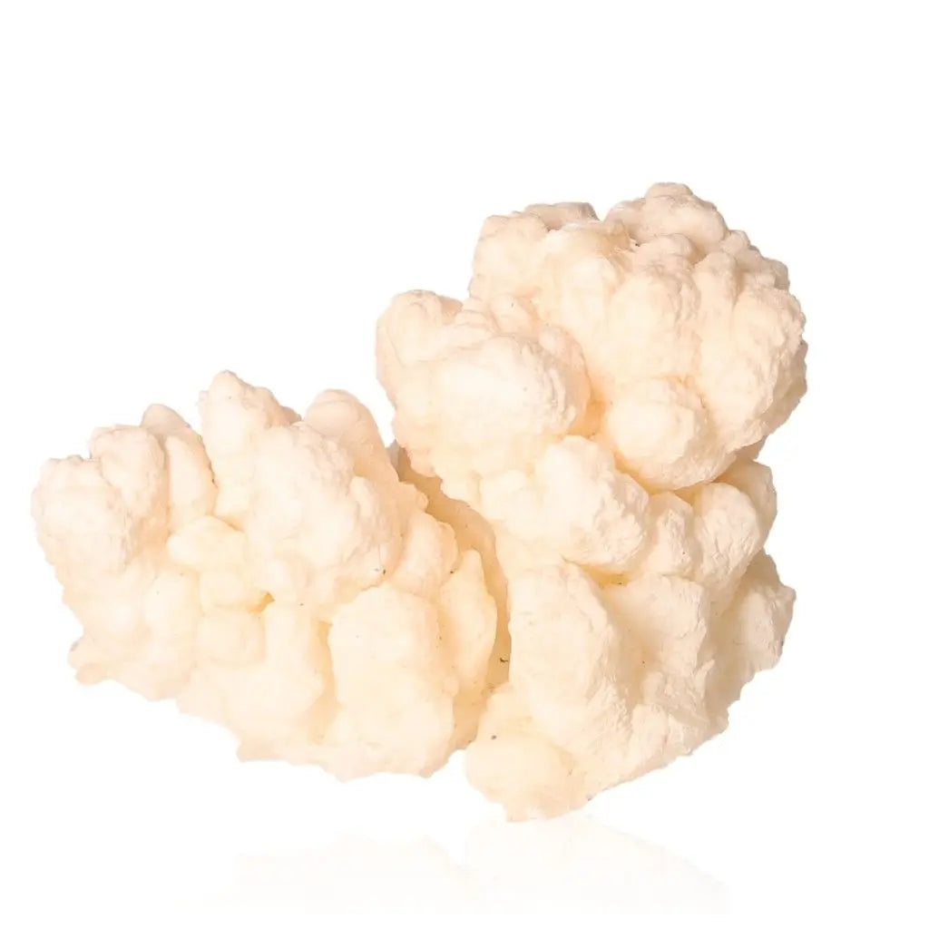 Natural Cave Calcite Stalactite Cluster with intricate shapes and textured layers, representing nature's craftsmanship and energy.