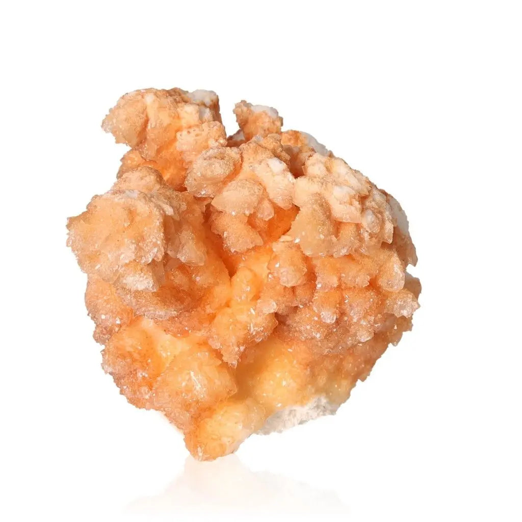 Cave Calcite Stalactite Cluster, crystalline Ighoud Calcite Druze for spiritual growth and manifesting dreams.