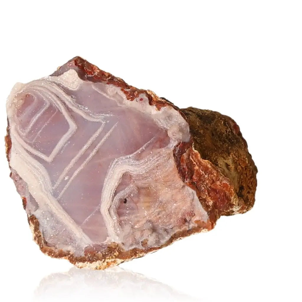 Chalcedony with Quartz Stalactite crystal showcasing unique patterns in natural hues.