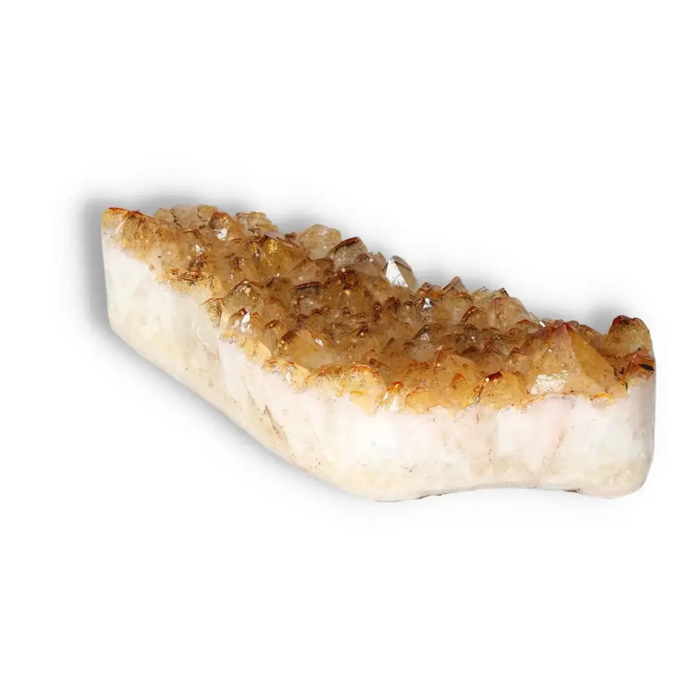 Citrine Druze crystal from Sylvia Crystals showcasing premium quality and energy for abundance and inspiration.