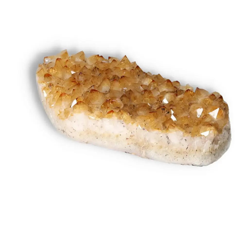 Citrine Druze crystal from Sylvia Crystals, trusted for inspiring new ventures and providing dynamic energy. Ideal for discerning collectors.