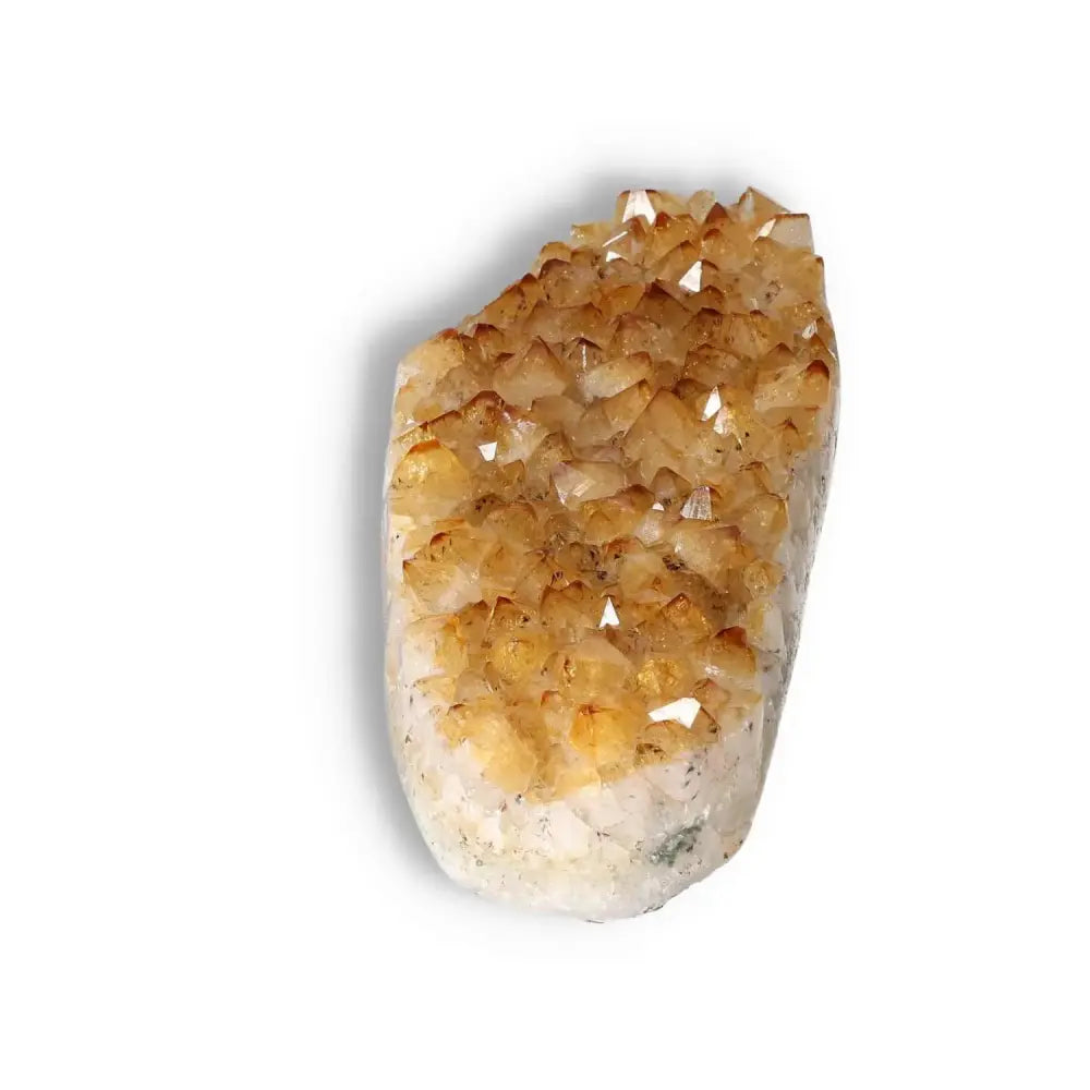 Citrine Druze crystal from Sylvia Crystals, invigorating energy and inspiring new ventures. Handpicked premium quality.