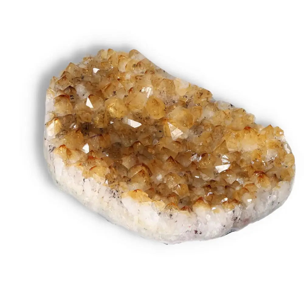 Mesmerizing Citrine druze crystal, vibrant energy, premium Sylvia Crystals' gem inspiring prosperity and abundance.
