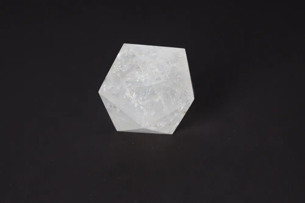 Clear Quartz Geometric Sphere 8 cm for purification and energy harmonizing, neutralizing negative vibrations and EM radiation.