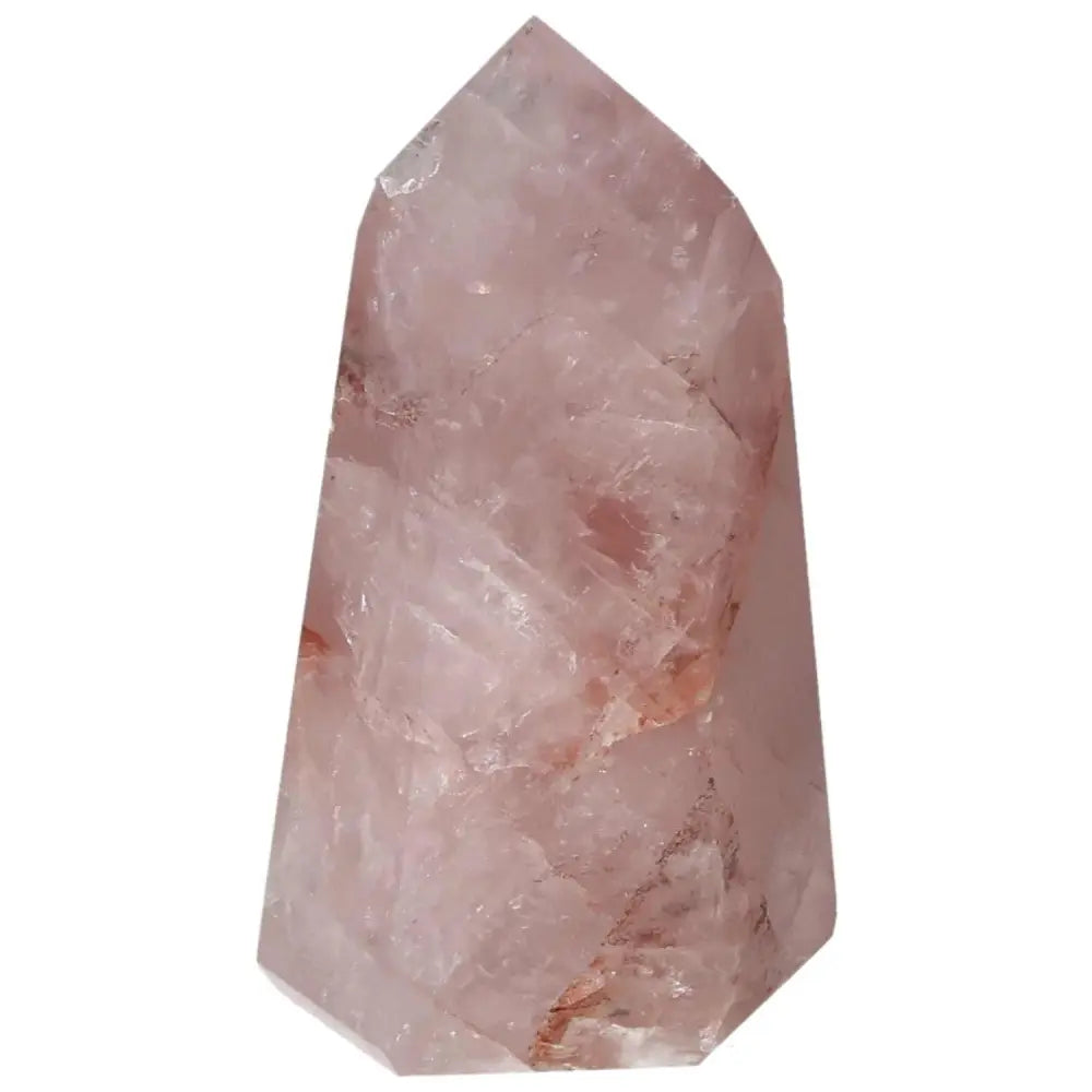 Clear Quartz crystal on a sleek metal stand, showcasing its natural clarity and elegance, ideal for enhancing spiritual harmony.