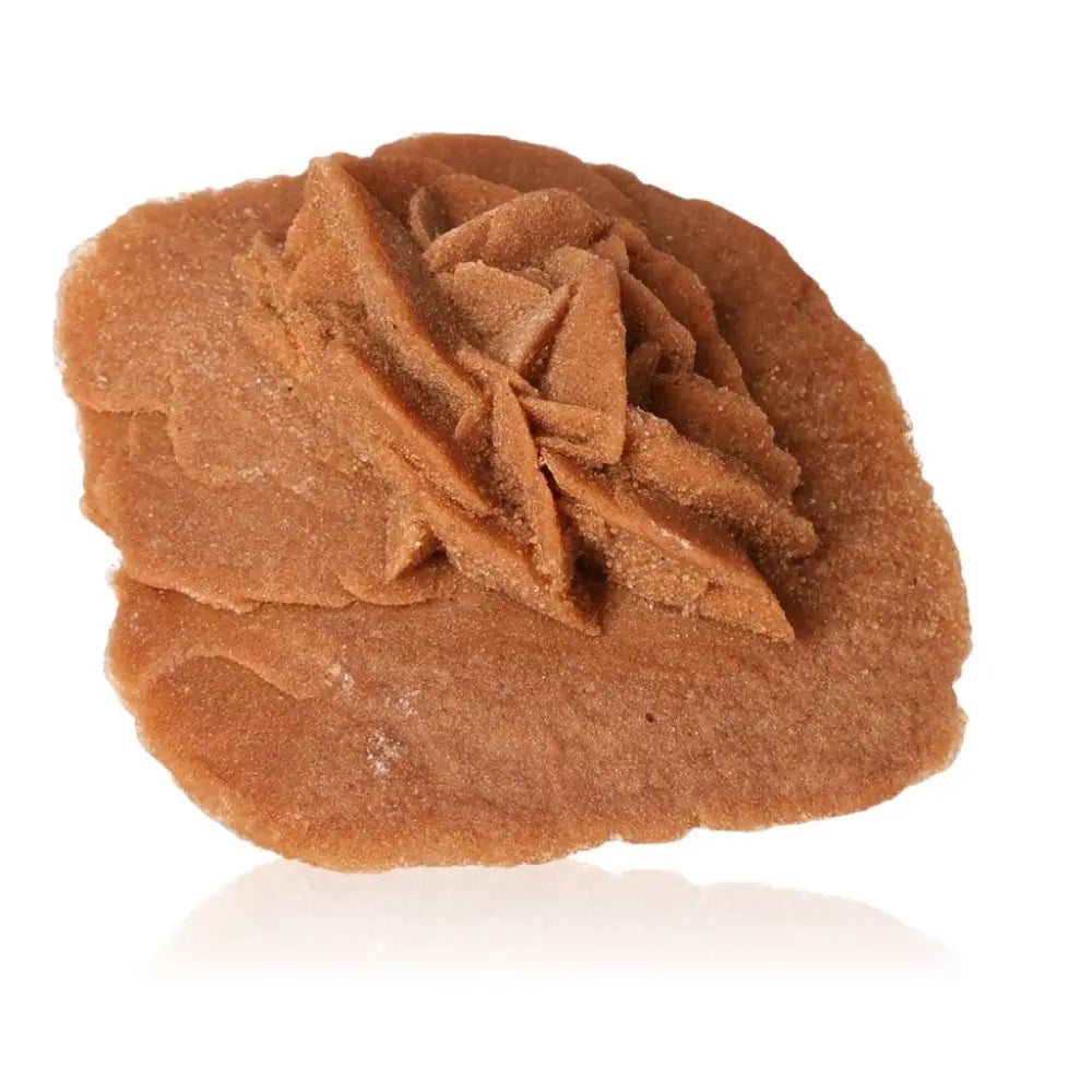 Desert Rose crystal from Morocco by Sylvia Crystals, a natural gypsum formation with unique textures.