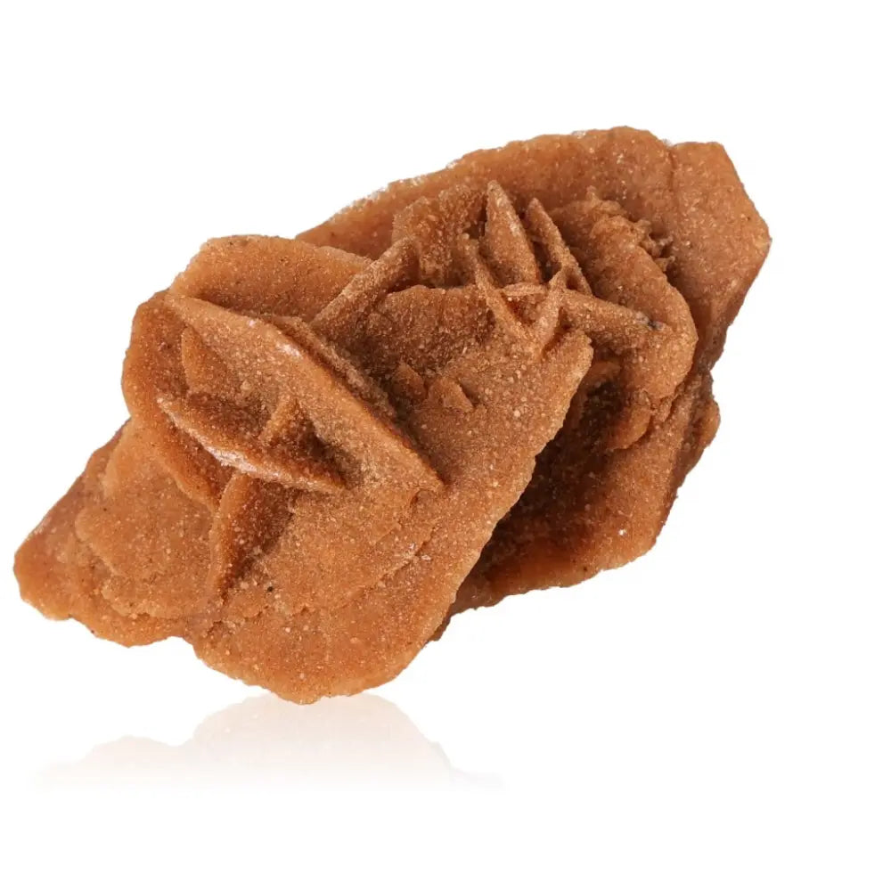 Desert Rose crystal from Morocco showcasing natural gypsum and barite formations, ethically sourced by Sylvia Crystals.