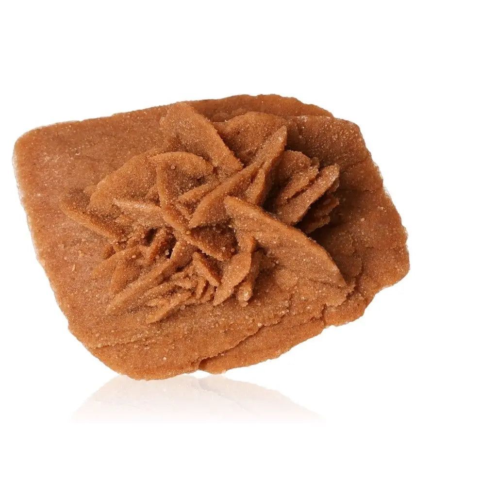 Desert Rose crystal from Sylvia Crystals, showcasing natural gypsum and barite formations, ethically sourced from Morocco.