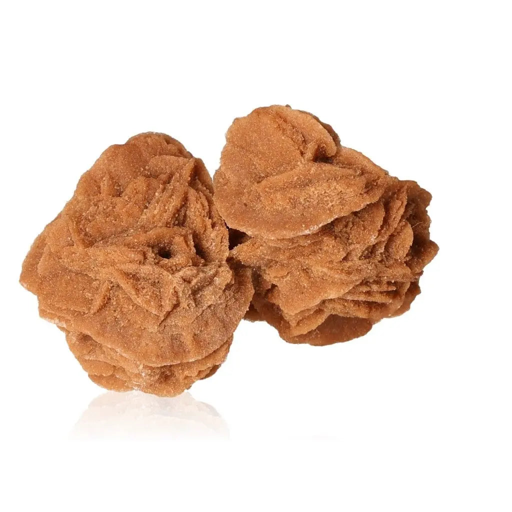 Desert Rose crystal formation from Morocco, ethically sourced by Sylvia Crystals, showcasing unique natural beauty and elegance.