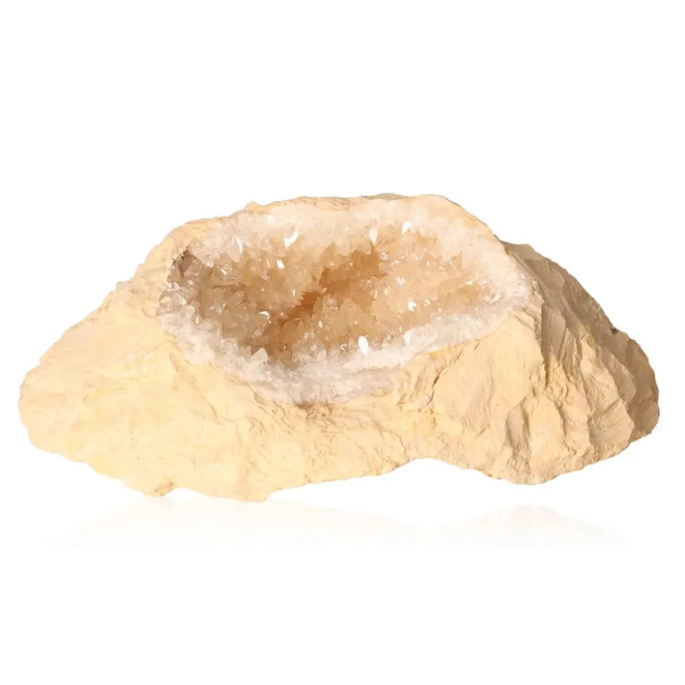 Dogtooth Calcite Cluster - Natural cave stalactite formation with intricate designs and layered textures for collectors.