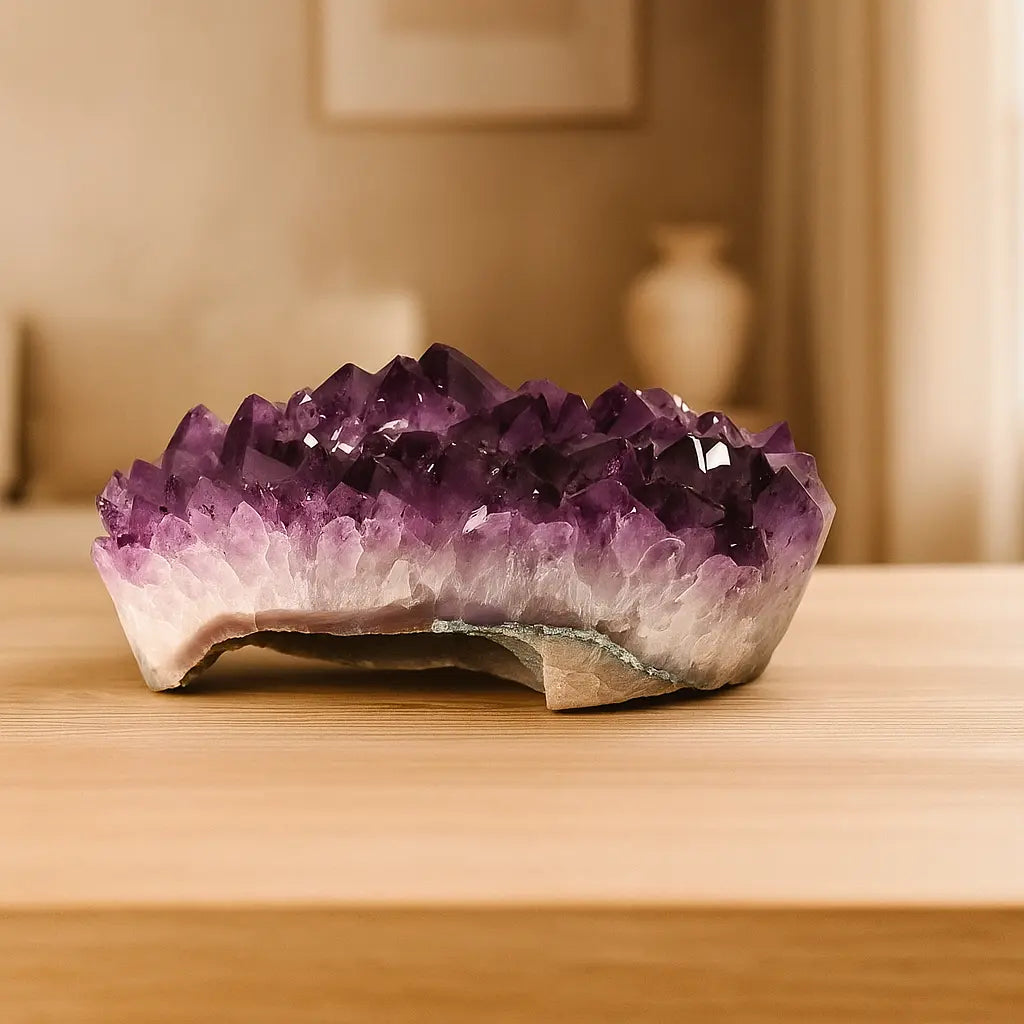 Extra Large Polished Amethyst Druze Cluster Sylvia Crystals Sp. z o.o.