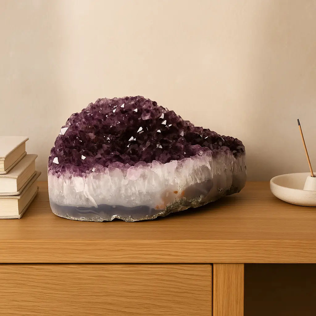 Extra Large Polished Amethyst Druze Cluster Sylvia Crystals Sp. z o.o.