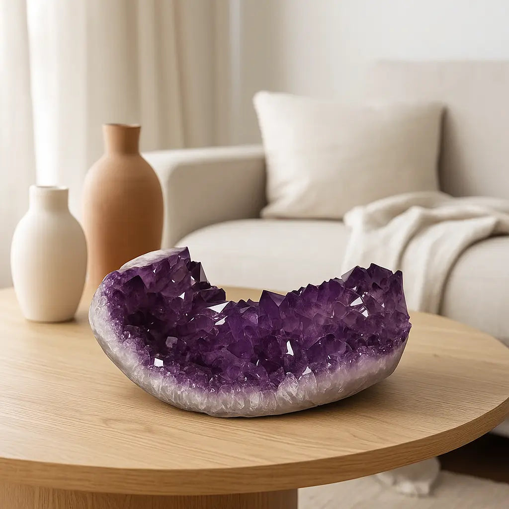 Extra Large Polished Amethyst Druze Cluster Sylvia Crystals Sp. z o.o.