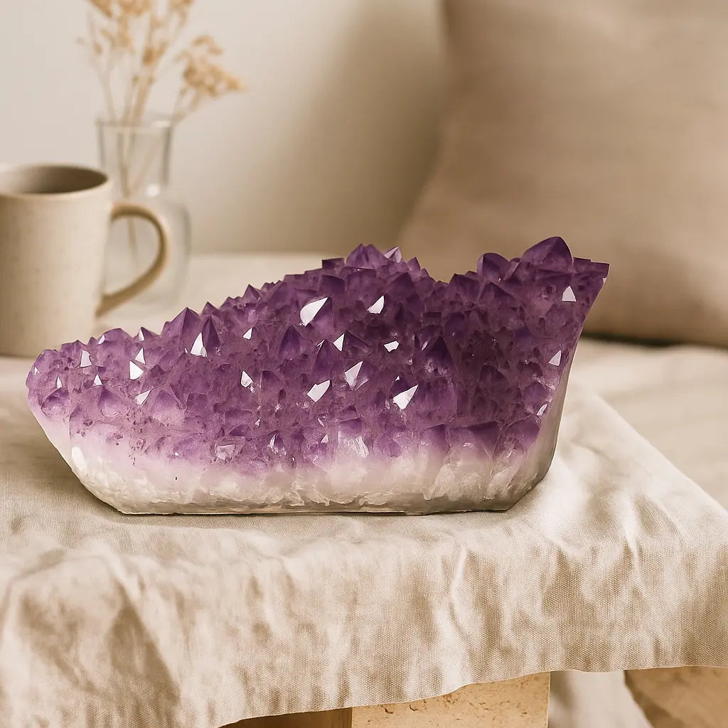 Extra Large Polished Amethyst Druze Cluster Sylvia Crystals Sp. z o.o.
