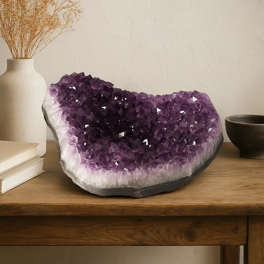 Extra Large Polished Amethyst Druze Cluster Sylvia Crystals Sp. z o.o.