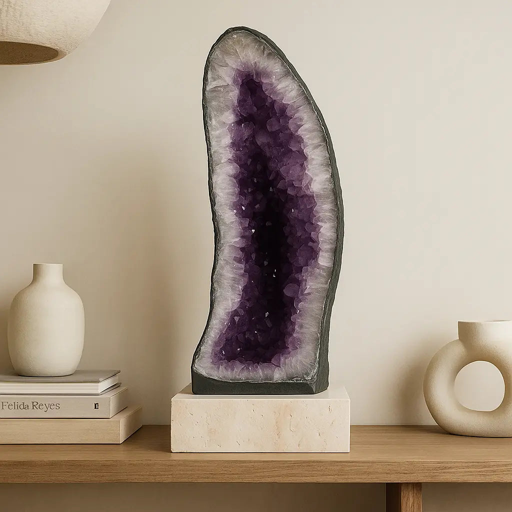 Extra Large Polished Amethyst Druze Cluster Sylvia Crystals Sp. z o.o.