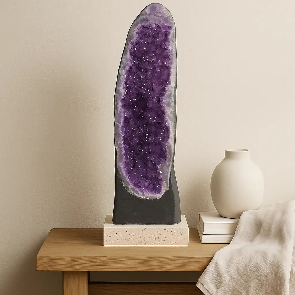 Extra Large Polished Amethyst Druze Cluster Sylvia Crystals Sp. z o.o.