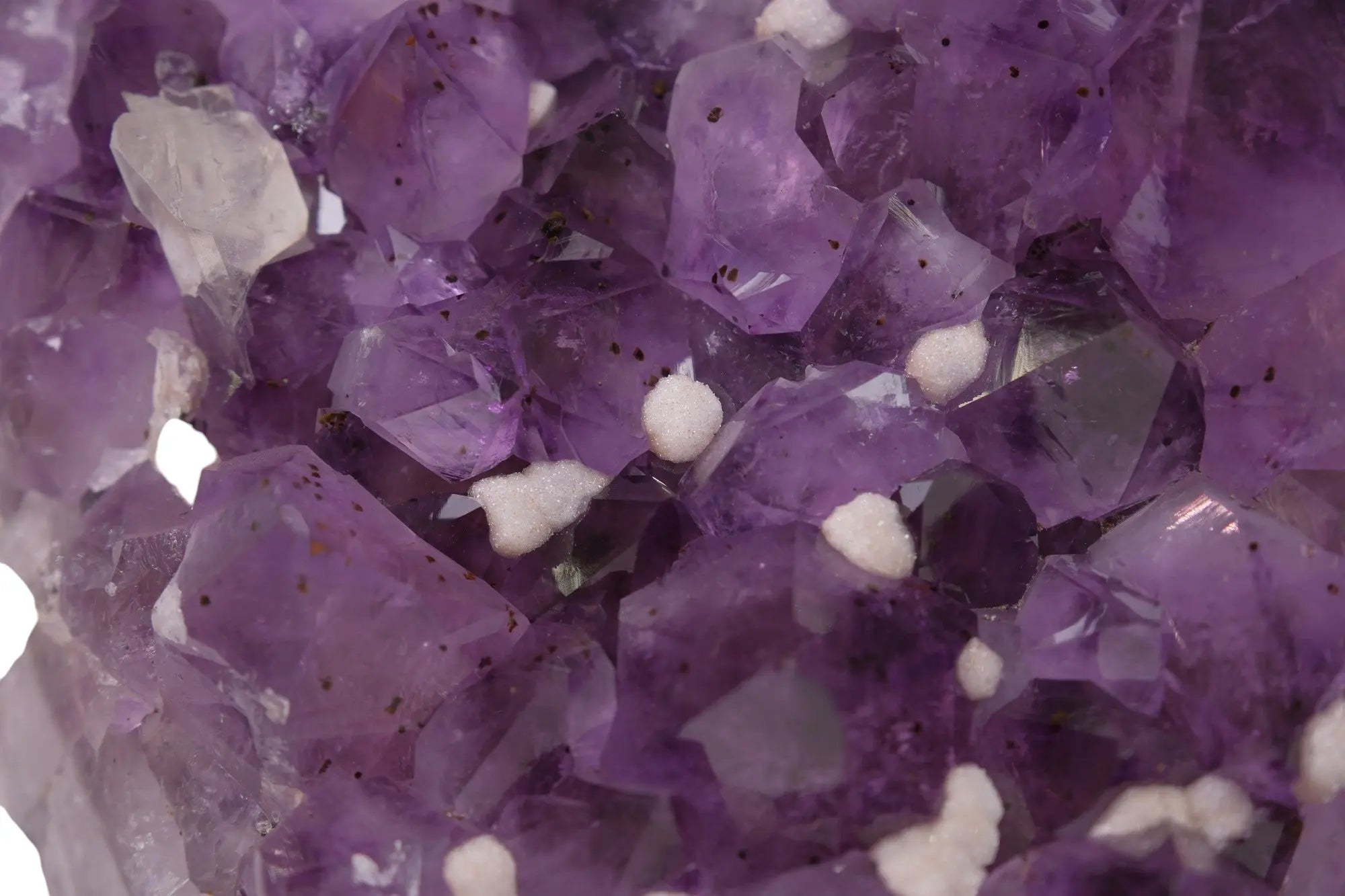 Large Polished Amethyst Druze on Metal Stand Sylvia Crystals Sp. z o.o.