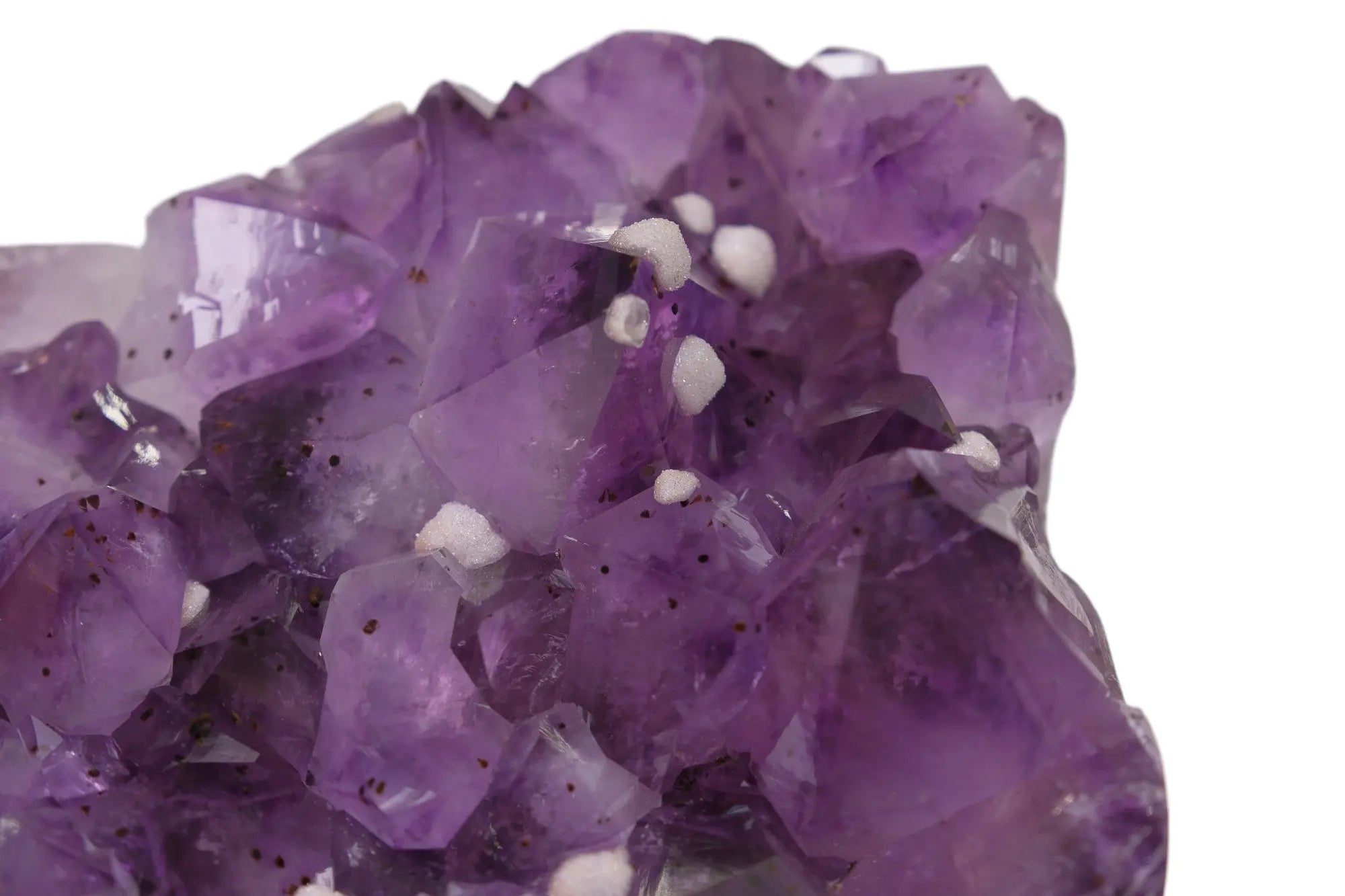 Large Polished Amethyst Druze on Metal Stand Sylvia Crystals Sp. z o.o.