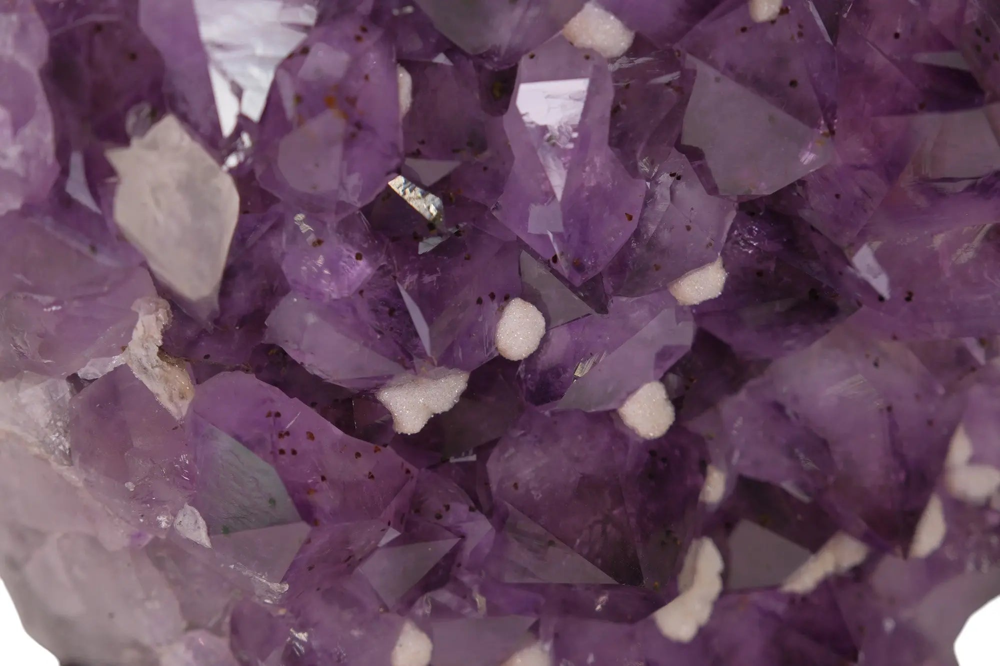 Large Polished Amethyst Druze on Metal Stand Sylvia Crystals Sp. z o.o.
