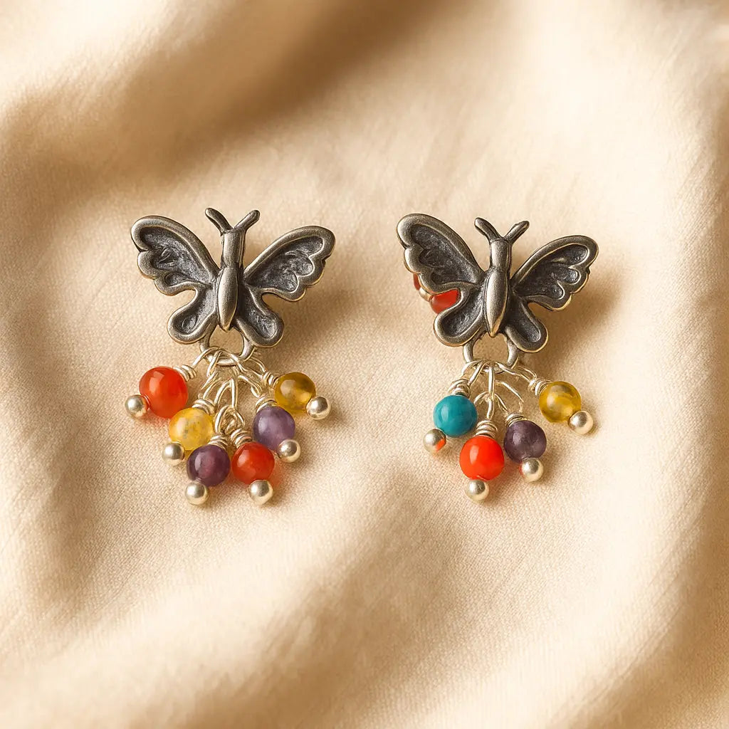Filigree Butterfly Earrings Sylvia Crystals Sp. z o.o.