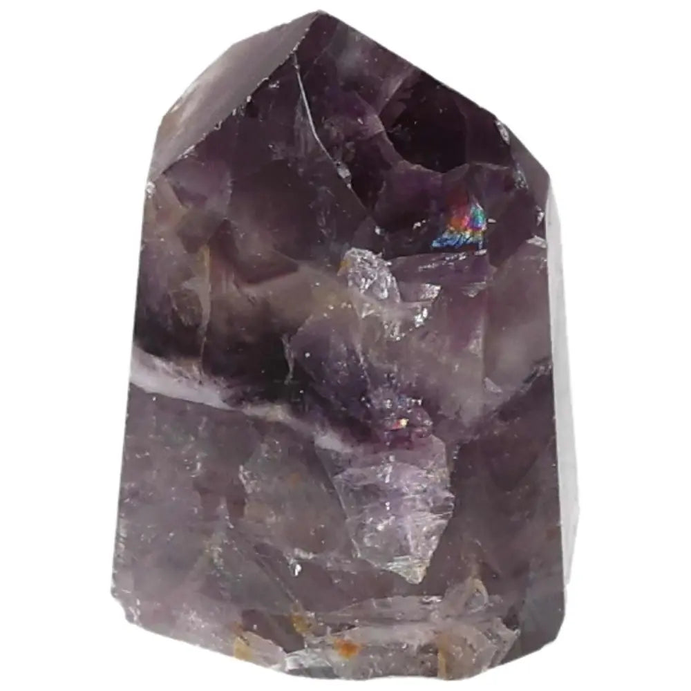 Polished Fluorite Point Crystal for Clarity and Energy, with Purple Tones and Natural Bands – Enhances Focus and Spiritual Awareness