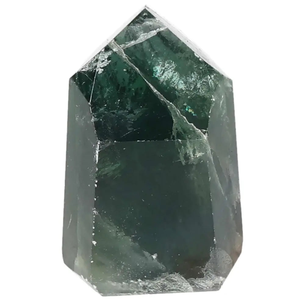 Green Fluorite point crystal for mental clarity and energy focus