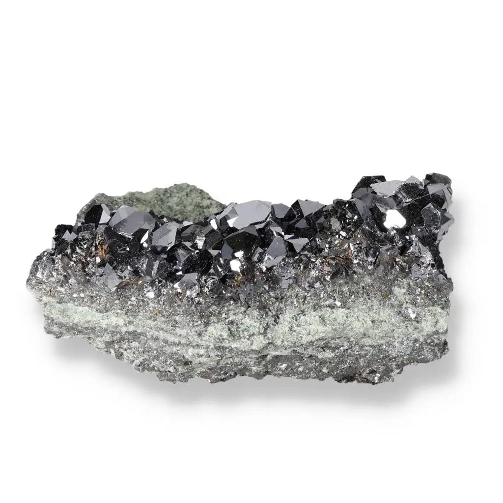 Galena mineral showcasing metallic luster and magnetic properties, ideal for collectors and enthusiasts of unique stones.