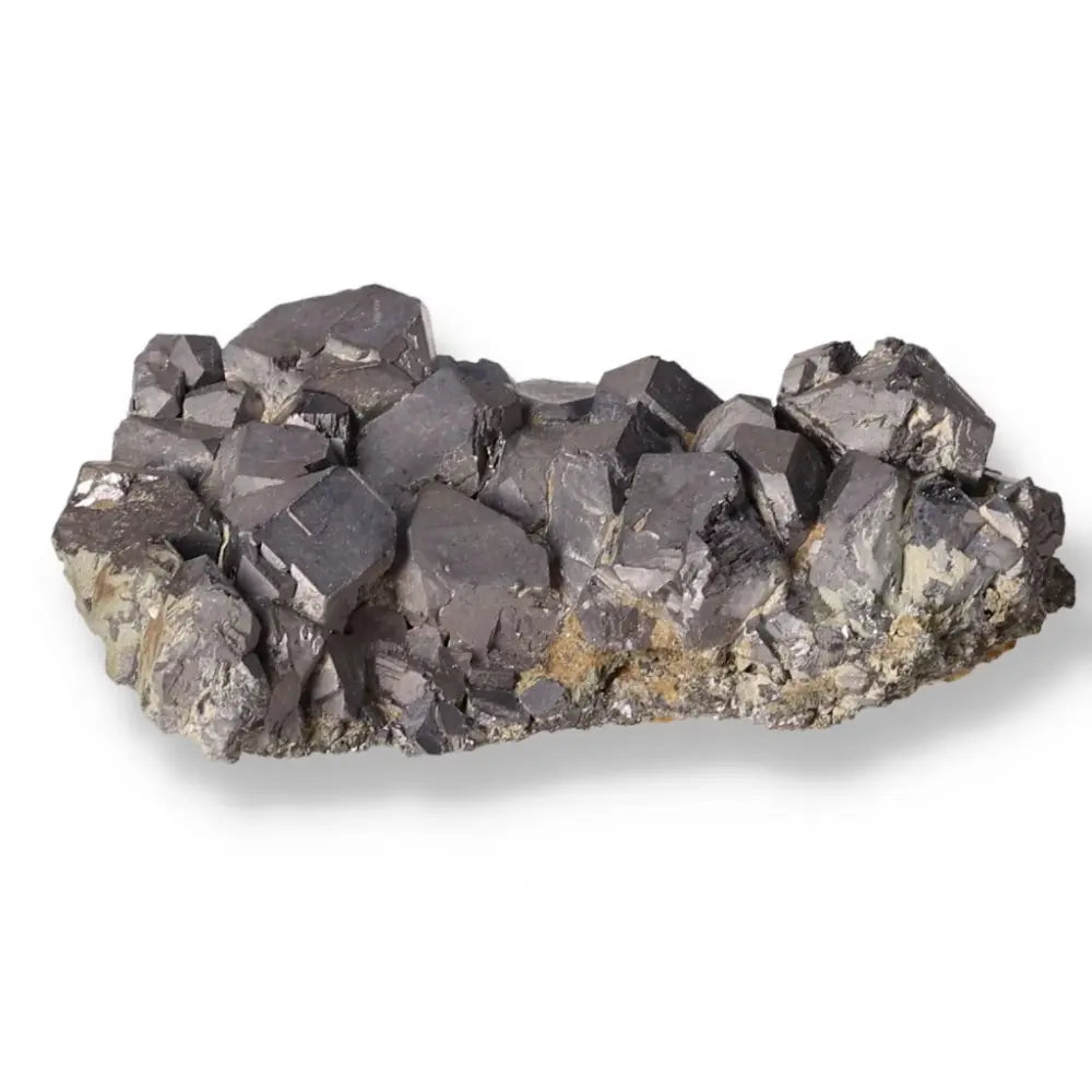 Close-up of a premium Galena crystal from Sylvia Crystals, showcasing its grounding essence and protective qualities.