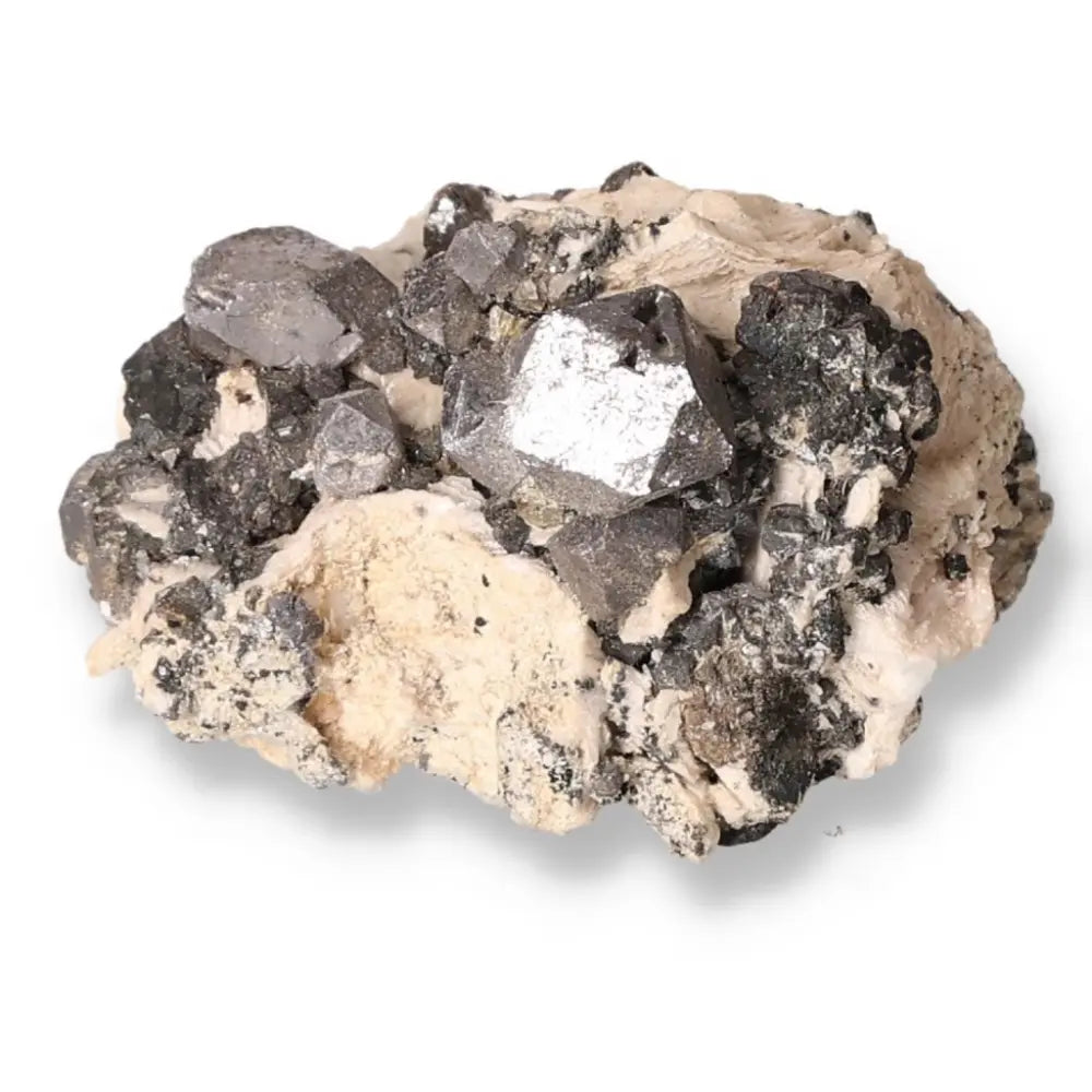 Galena with Quartz Druze showcasing metallic luster and sparkling quartz formations, perfect for mineral collectors and enthusiasts.