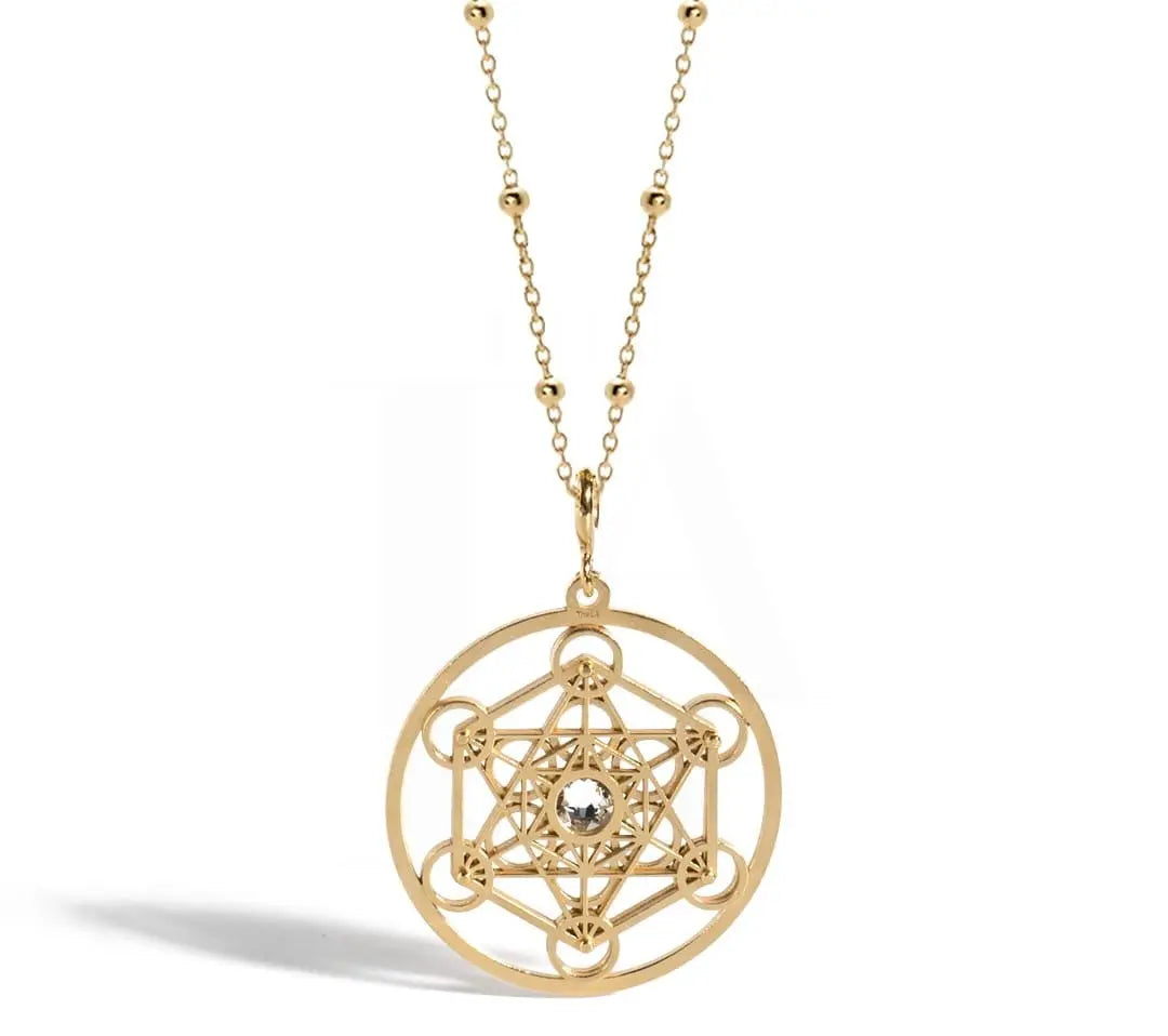 Gold Necklace "Metatron" 70cm featuring intricate spiritual design, symbolizing divine guidance and elegance, perfect for elevating style.