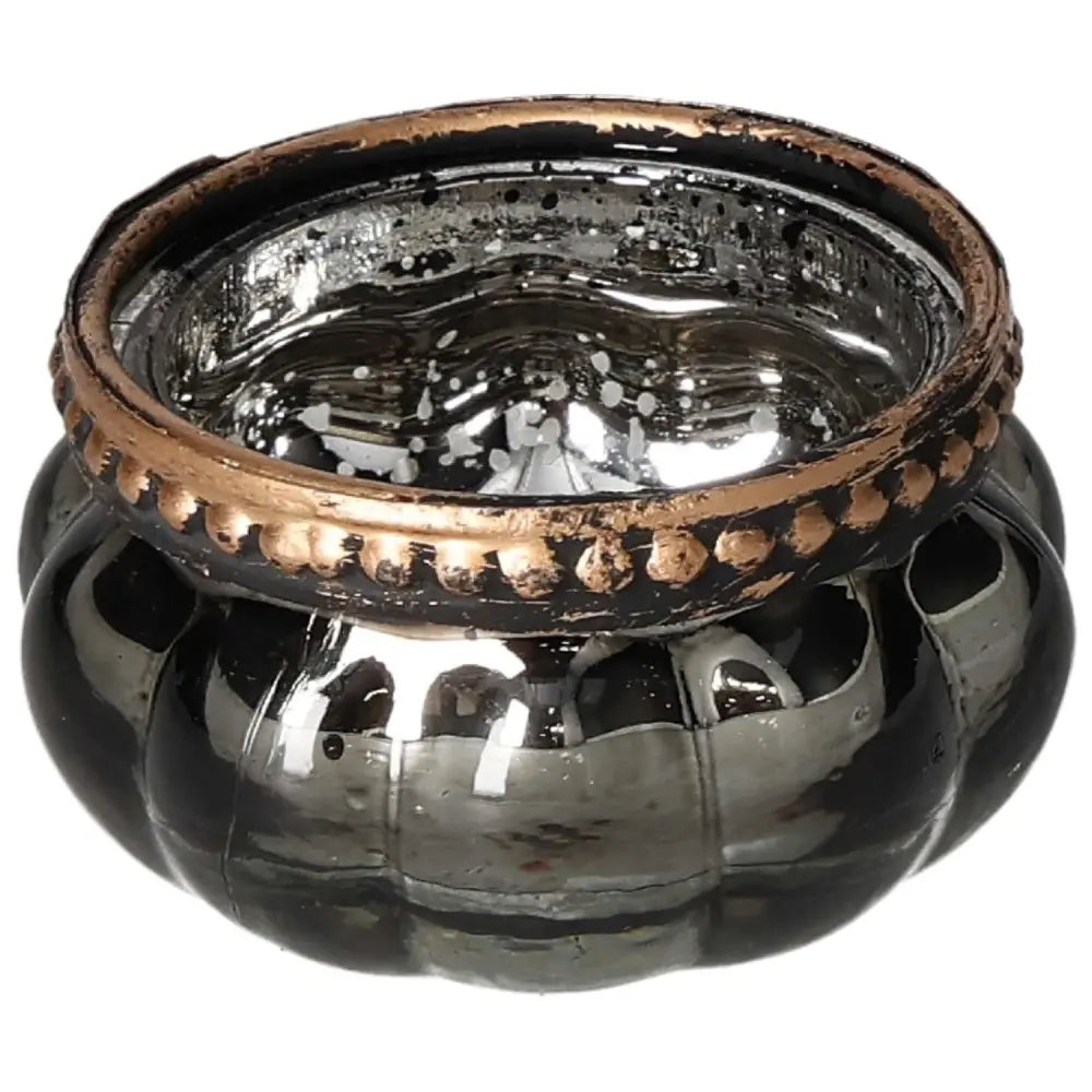 Grey Candle Holder by Sylvia Crystals, featuring a polished finish and elegant design, perfect for luxury home decor.