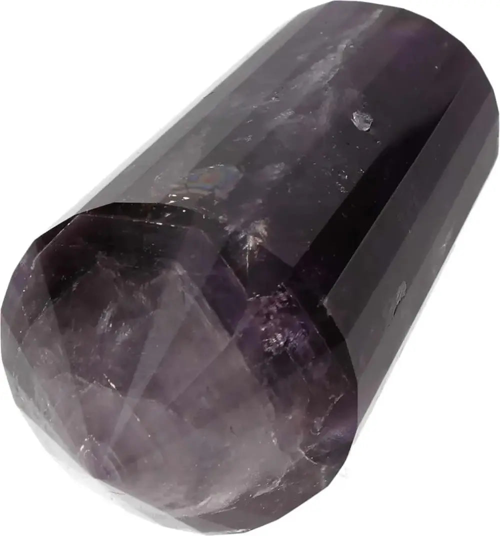 Amethyst point crystal promoting calm, clarity, and spiritual protection, ideal for meditation and enhancing intuition.