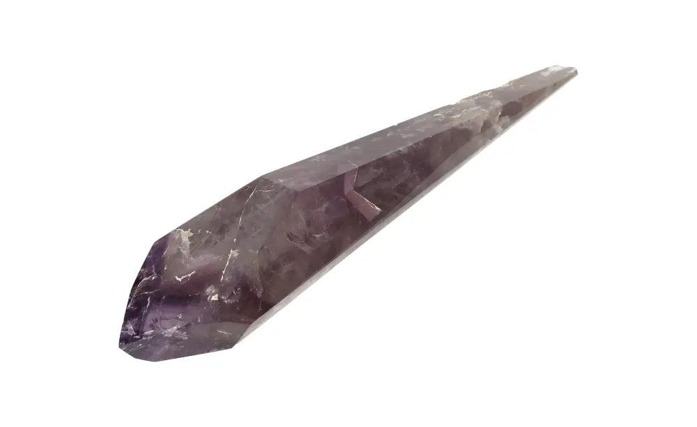 Amethyst Point crystal for calm, clarity, and spiritual protection, ideal for meditation and energy healing; rich purple hues enhance peace.