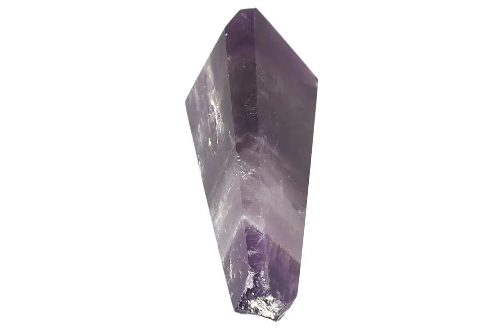 Amethyst point crystal with rich purple hues for peace, clarity, and spiritual protection, ideal for meditation and energy healing.