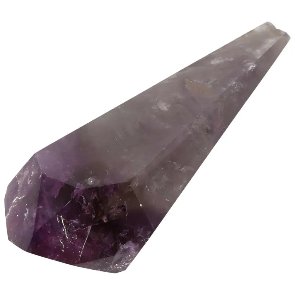 Amethyst point crystal for calm, clarity, and spiritual protection with rich purple hues, ideal for meditation and energy healing.