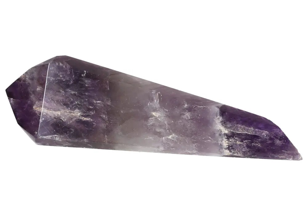Amethyst point crystal with rich purple hues for calm, clarity, and spiritual protection, ideal for meditation and energy healing.