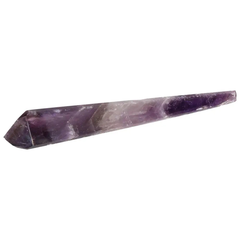 Amethyst point crystal for meditation and spiritual protection, displaying rich purple hues and natural clarity for inner peace and balance.