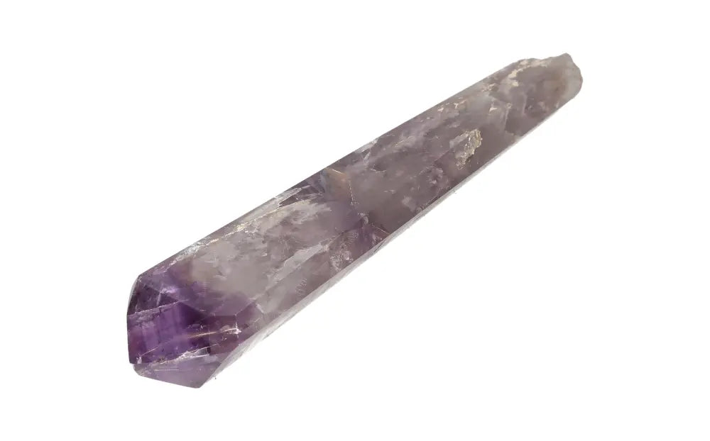 Amethyst point crystal for spirituality and clarity, featuring vibrant purple hues, ideal for meditation and energy healing.