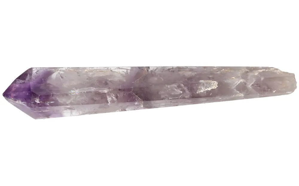 Amethyst point crystal for calm, clarity, and spiritual protection with rich purple hues and natural clarity, ideal for meditation.
