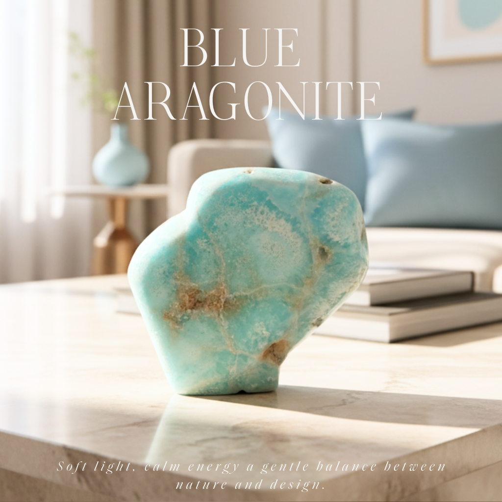 Obelisk z niebieskiego aragonitu