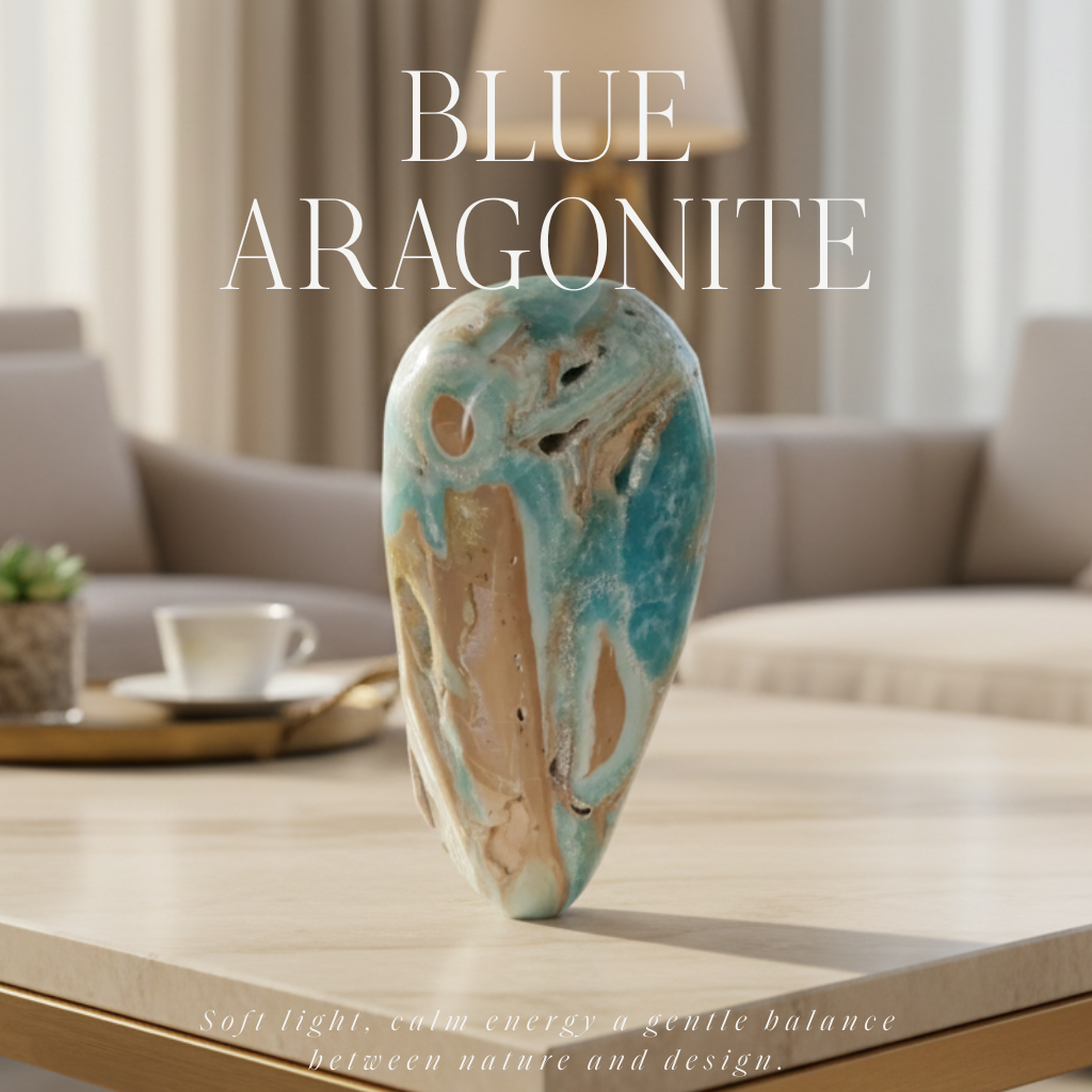 Obelisk z niebieskiego aragonitu