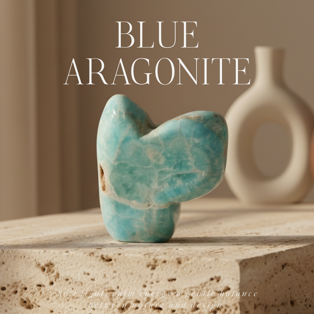 Obelisk z niebieskiego aragonitu