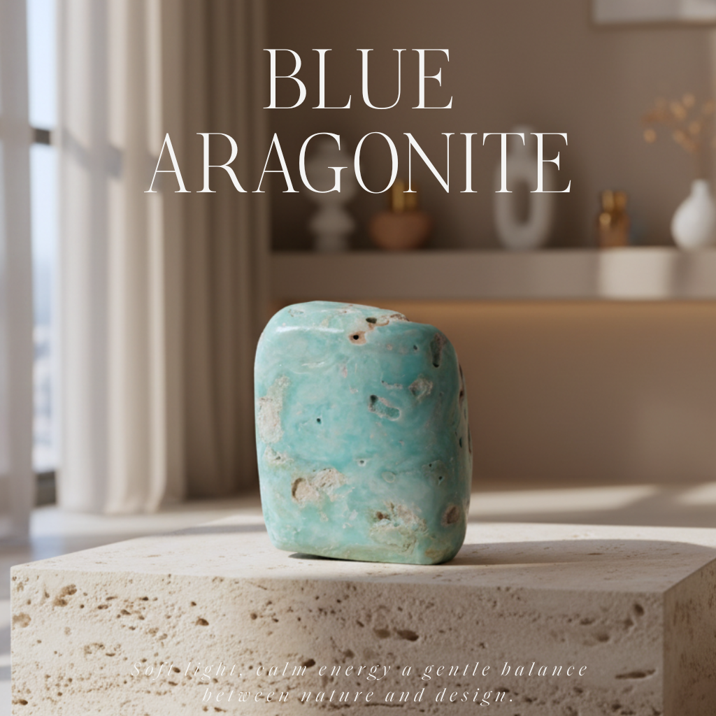 Obelisk z niebieskiego aragonitu