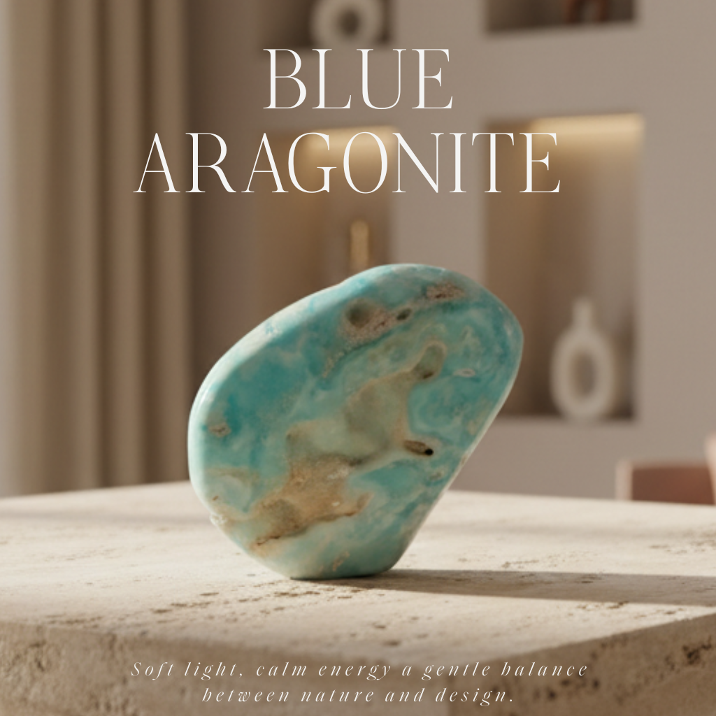 Obelisk z niebieskiego aragonitu