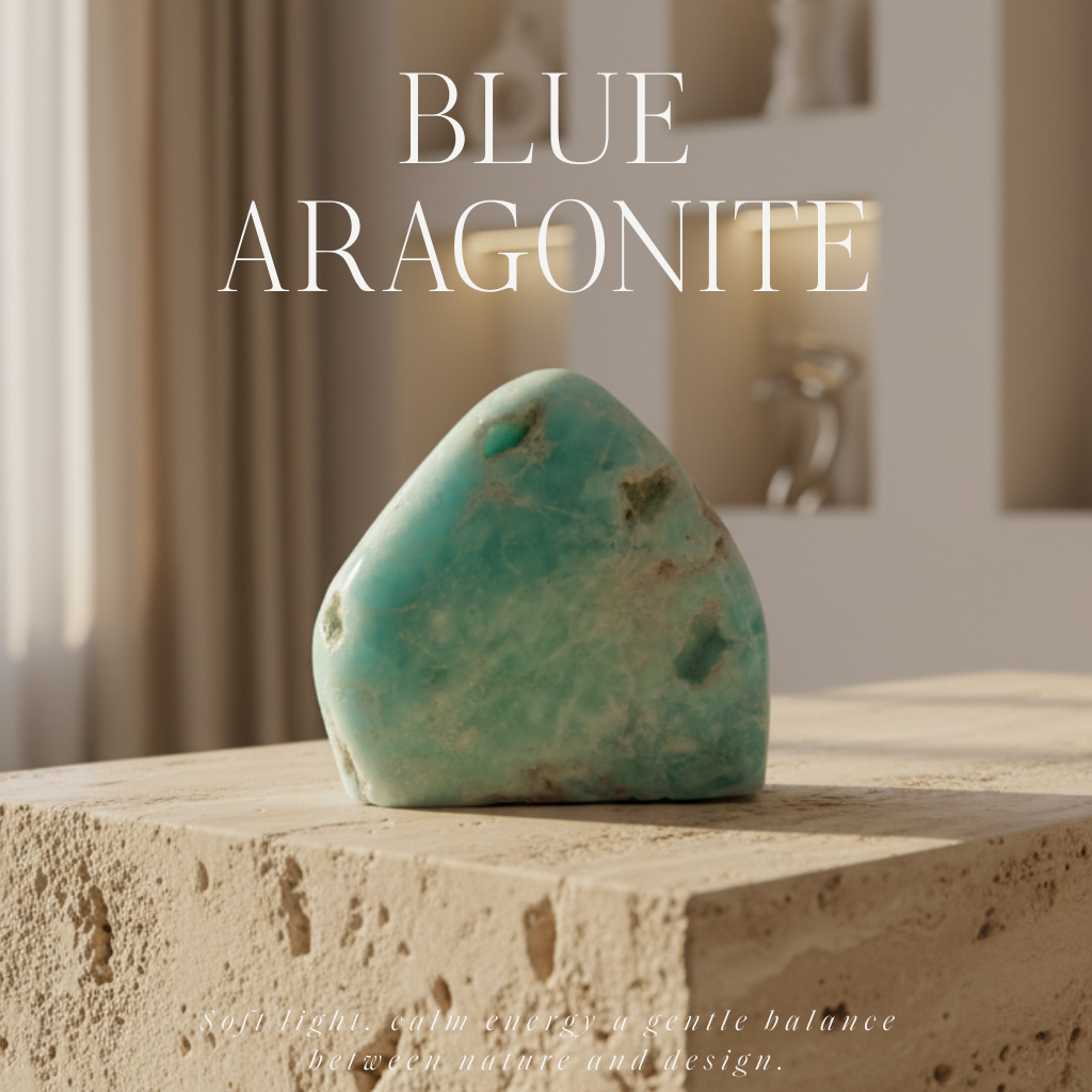 Obelisk z niebieskiego aragonitu