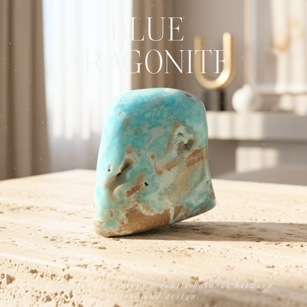 Obelisk z niebieskiego aragonitu