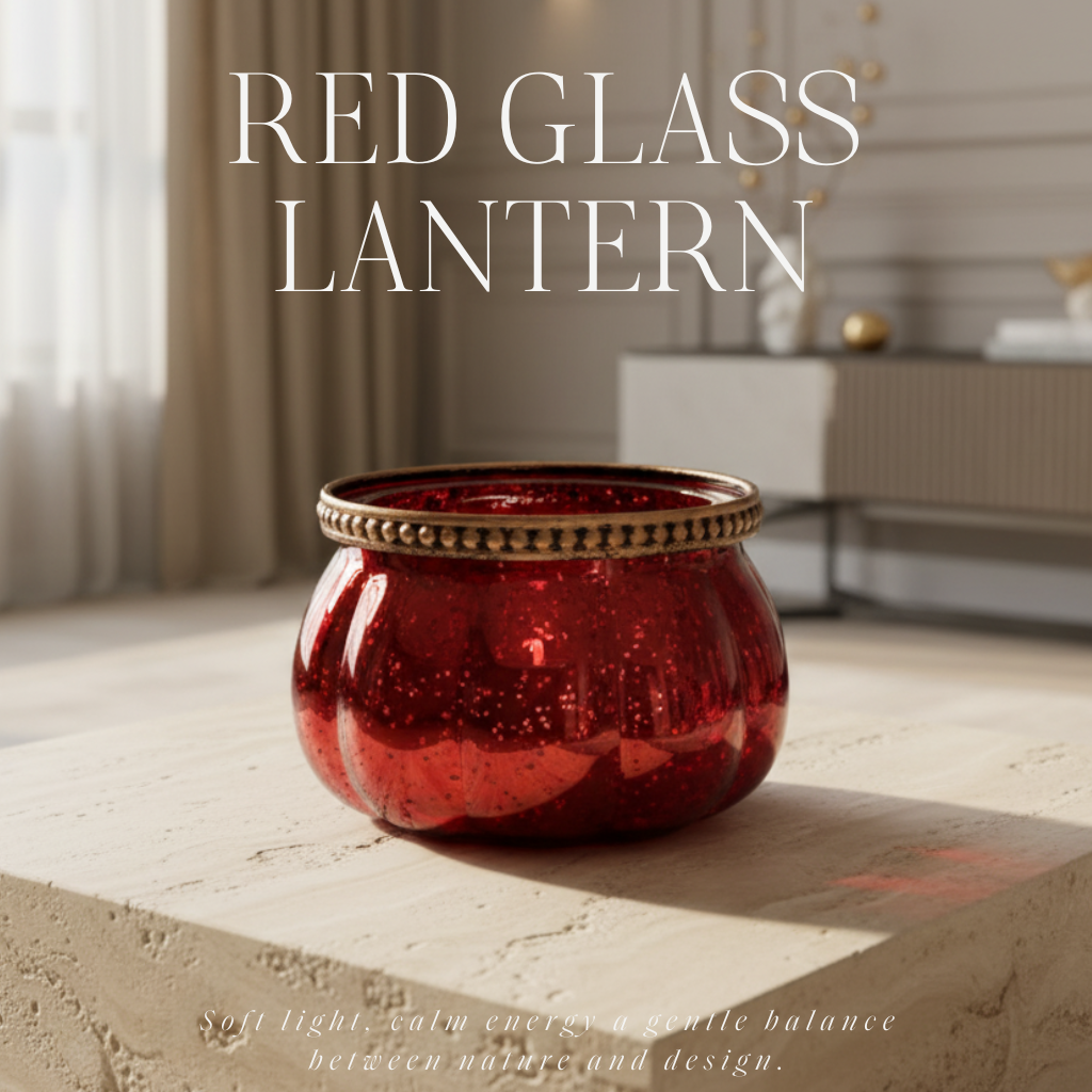 Red Glass Candle Holder 589604 P25