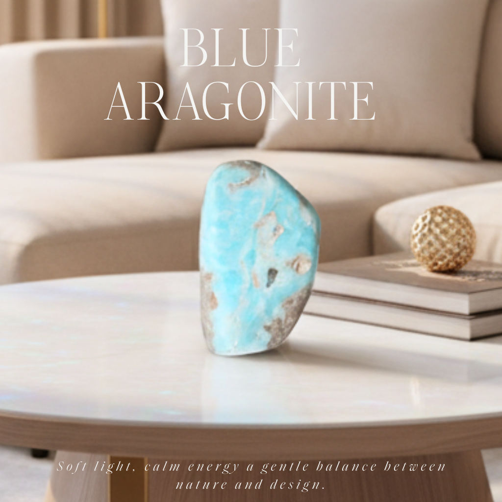 Obelisk z niebieskiego aragonitu